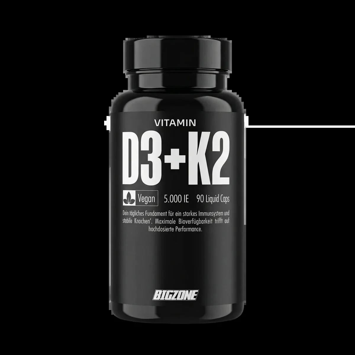 Big Zone Vitamin D3 + K2 90 Kapseln
