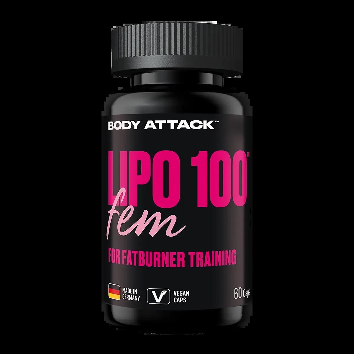 Body Attack Lipo100 Fem - 60 Kapseln