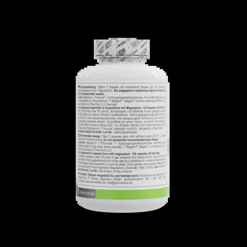 MST - Magnesium L-Threonate Magtein® 1000mg - 120 Kapseln