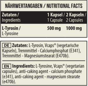 MST - L-Tyrosin 500mg 90 Kapseln