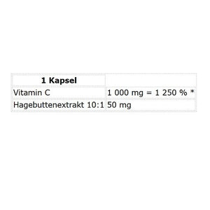 Nutrend Vitamin C 1000 mg mit Hagebutten 60 Kapseln