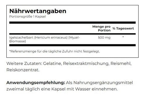 Swanson Full Spectrum Lion´s Mane Mushroom 500mg - 60 Kapseln