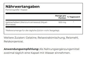 Swanson Full Spectrum Lion´s Mane Mushroom 500mg - 60 Kapseln